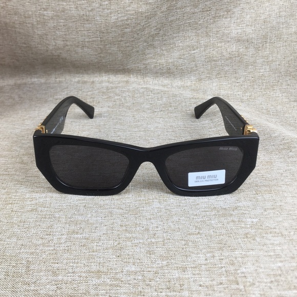Authentic Miu Miu Black Acetate Sunglasses 100% UV Protection main image 5